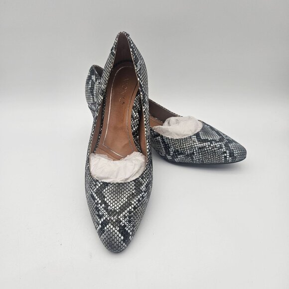 Vionic Mia Black White Snake Print Pumps Womens Sz 7 NEW - Picture 1 of 8